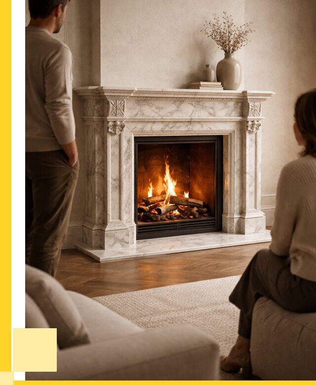 Мраморные камины под ключ в Климовске от 253200 р. | ЭриданКлс