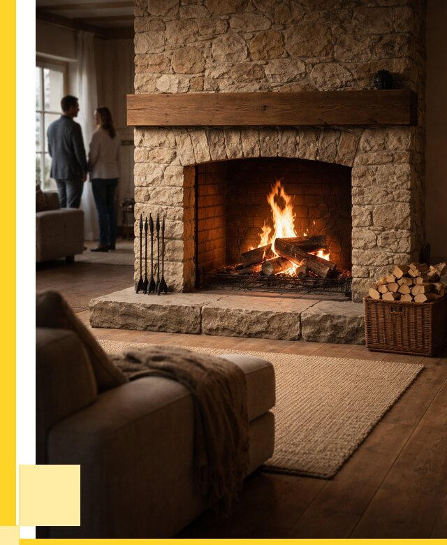 Открытые камины под ключ в Климовске от 151920 р. ЭриданКлс