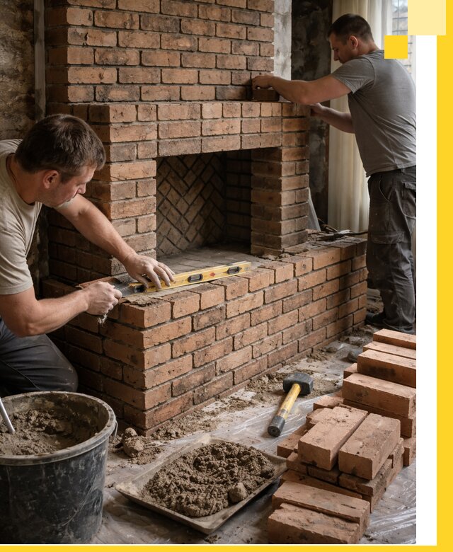 Изготовление и установка кирпичных каминов в Климовске