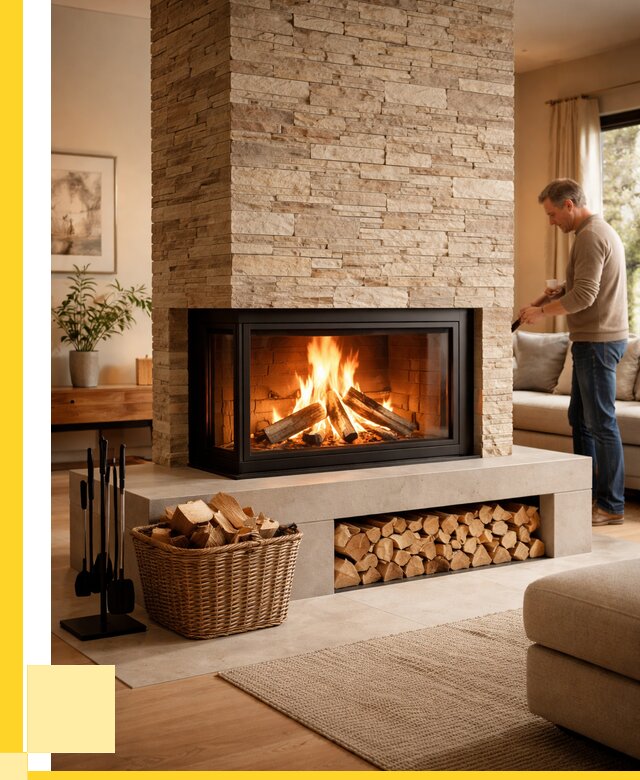 Дровяной камин под ключ в Климовске от 202560 р. | ЭриданКлс