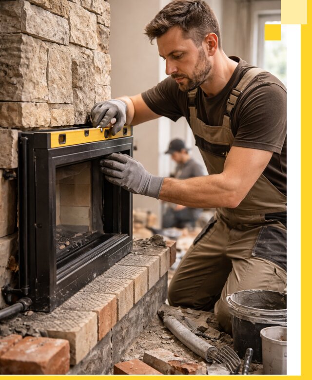 Дровяные камины под ключ в Климовске: монтаж, обустройство