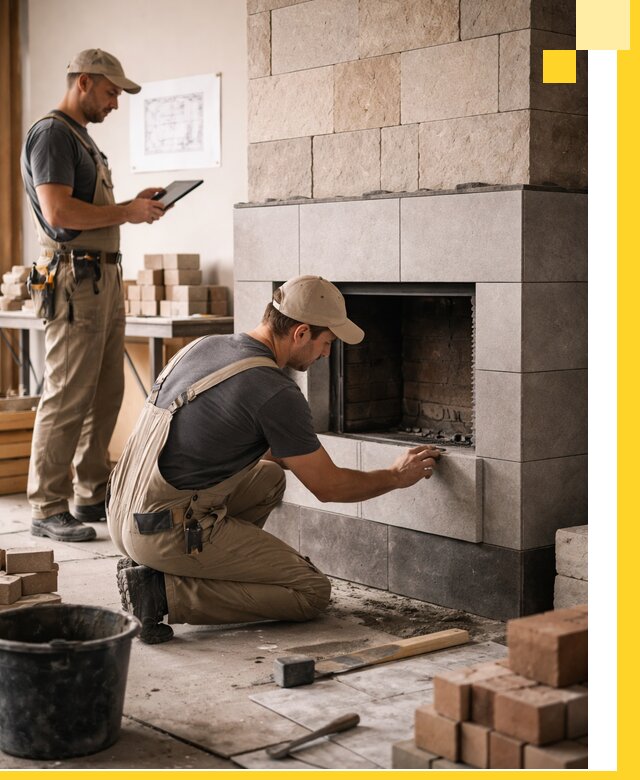 Индивидуальные проекты каминов и каминных систем в Климовске