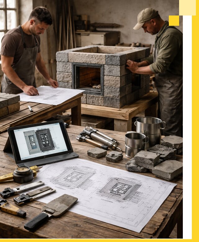 Разработка проектов печей с согласованием и монтажом в Климовске