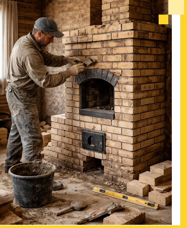 Кирпичные печи под ключ в Климовске: проектирование и кладка