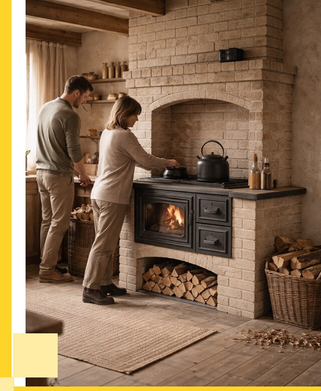 Печи с плитой в Климовске от 45576 р. | ЭриданКлс — кирпичная печь