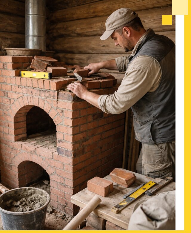 Изготовление и установка русских печей в Климовске под ключ