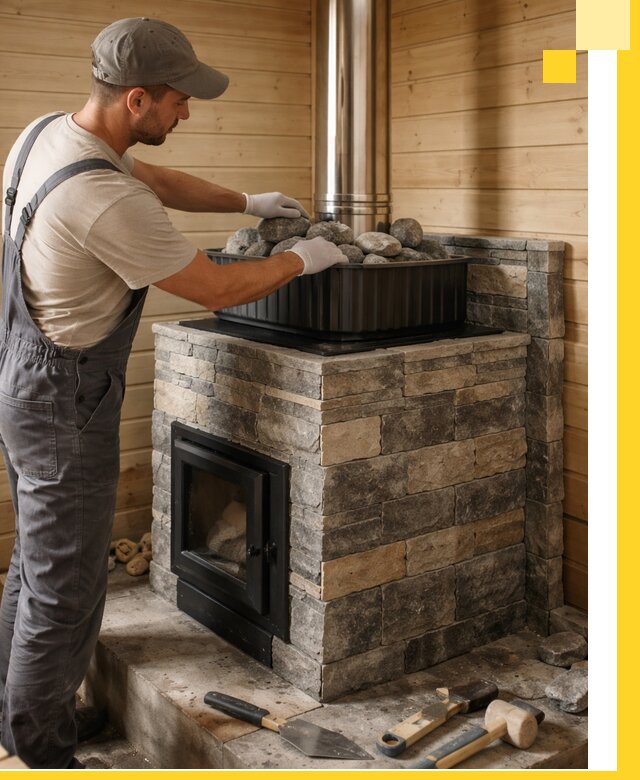 Печи для парной в Климовске, производство, монтаж и обслуживание