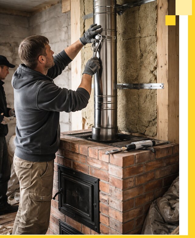 Изготовление и монтаж печей и дымоходов под ключ в Климовске