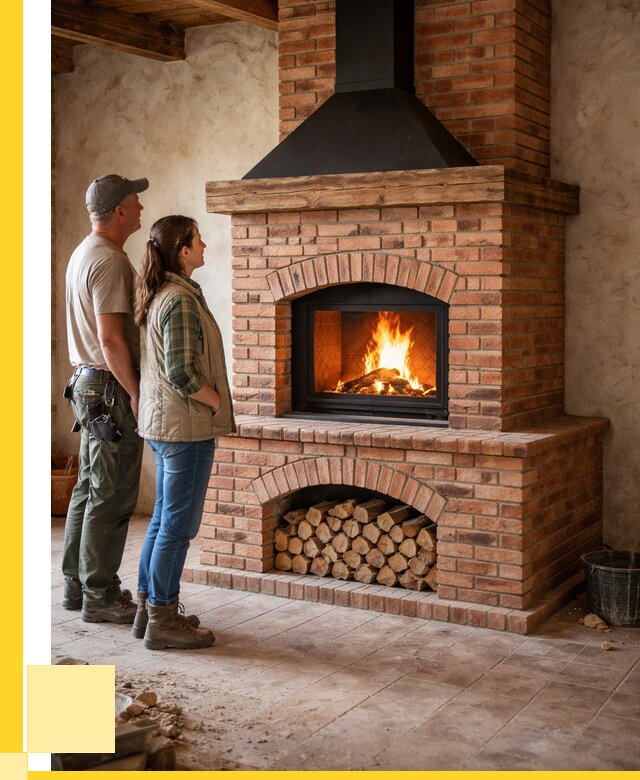 Печи камины из кирпича в Климовске от 121536 р. | ЭриданКлс