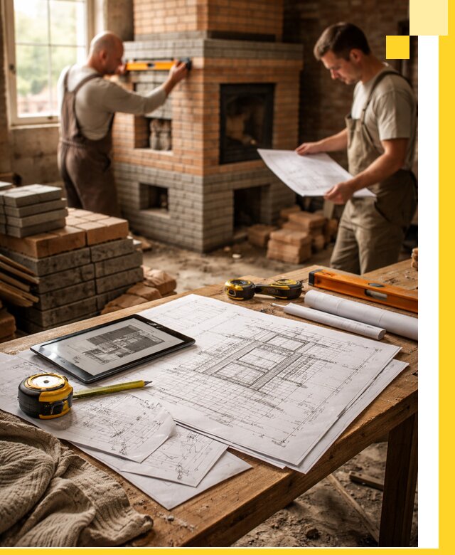 Проекты печей и каминов с индивидуальным дизайном в Климовске