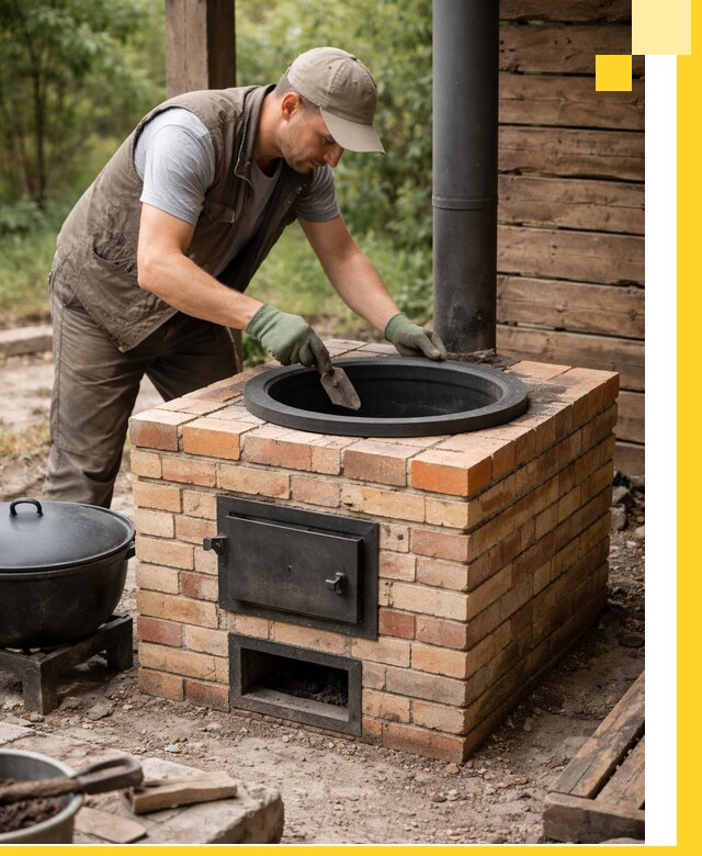 Изготовление и установка печей для казана в Климовске под ключ