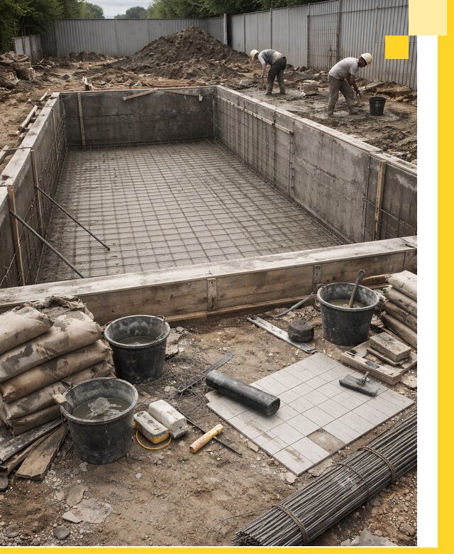 Строительство бассейнов под ключ в Климовске, дизайн и монтаж