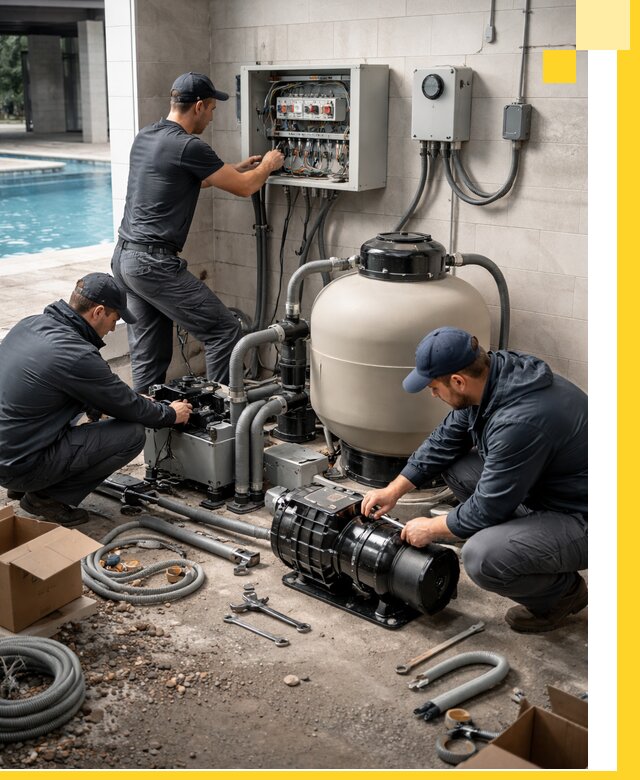 Профессиональный монтаж оборудования для бассейнов в Климовске