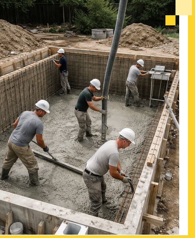 Строительство бетонных бассейнов под ключ в Климовске