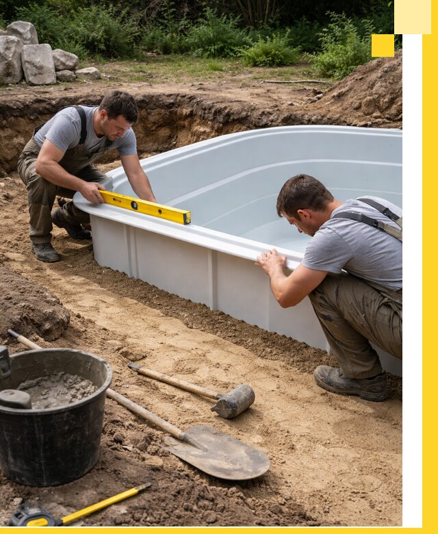 Производство и установка пластиковых бассейнов в Климовске под ключ
