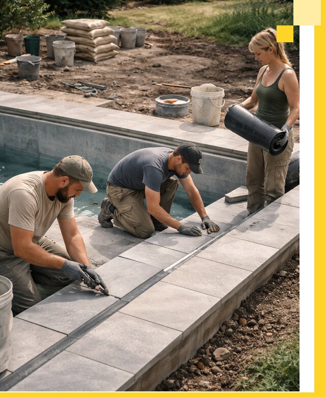 Строительство и монтаж уличных бассейнов под ключ в Климовске