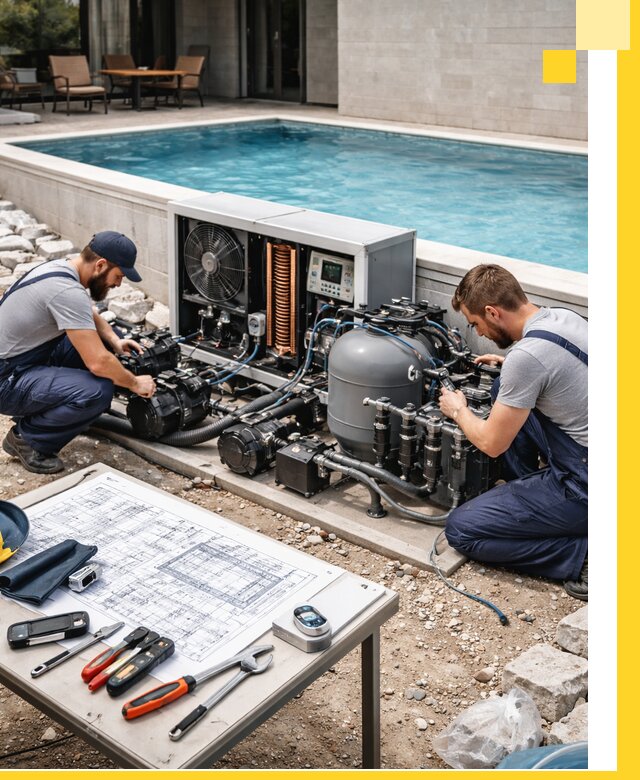 Проектирование и монтаж бассейнов с подогревом в Климовске