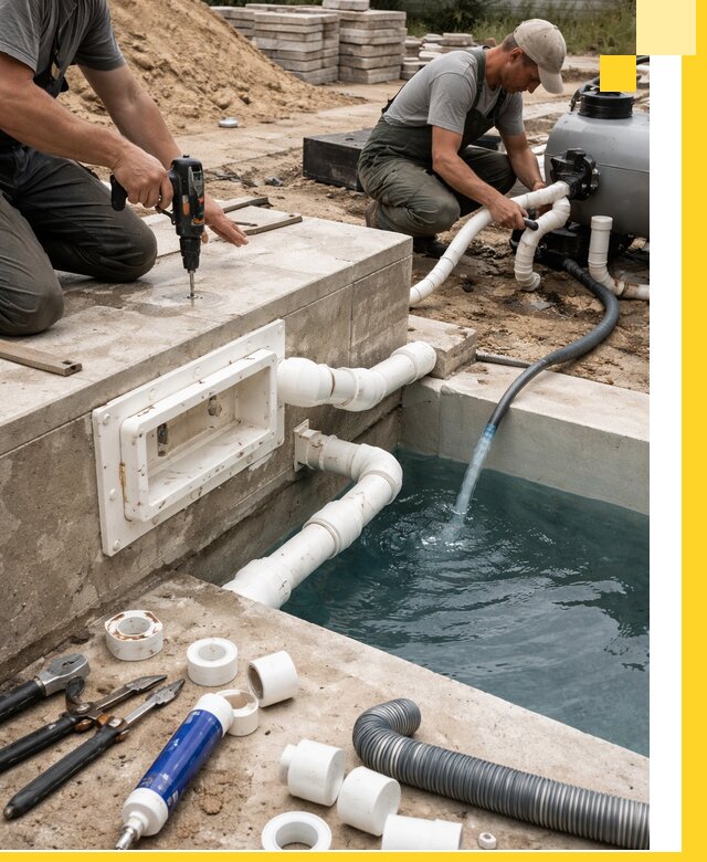 Строительство скиммерных бассейнов под ключ в Климовске