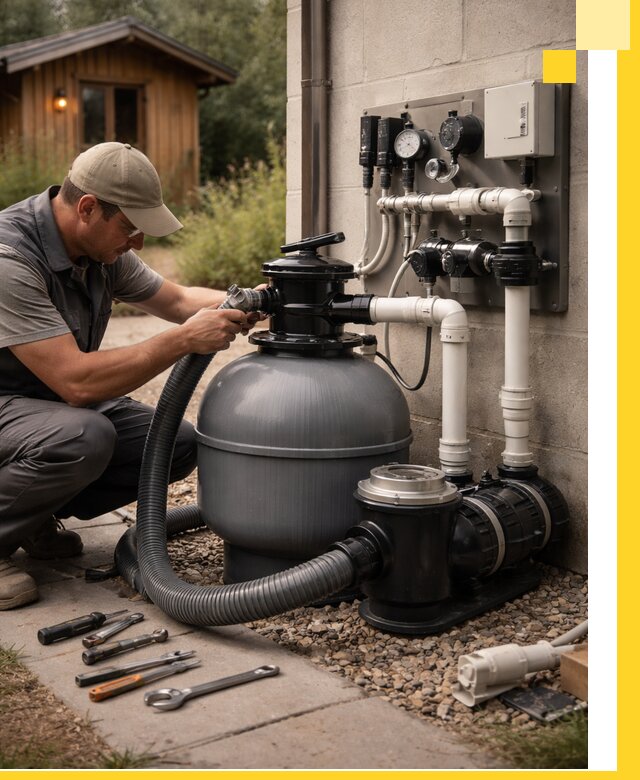 Продажа и монтаж фильтров и насосов для бассейнов в Климовске