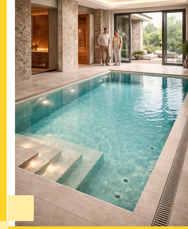 Бассейн во дворе в Климовске: проект, отделка от 1215360 р. | ЭриданКлс