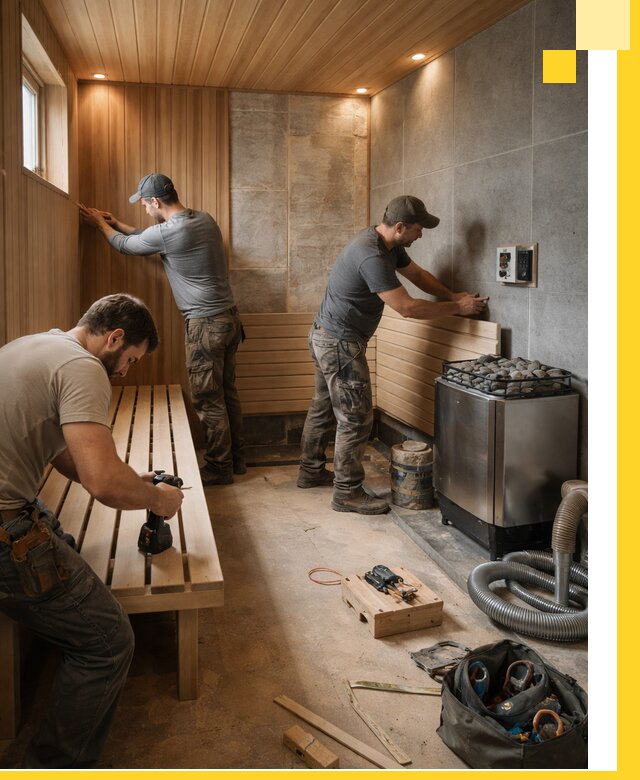 Сауны под ключ в Климовске, проектирование, строительство, отделка
