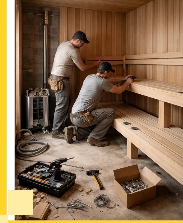 Монтаж саун под ключ в Климовске от 121536 р. | ЭриданКлс