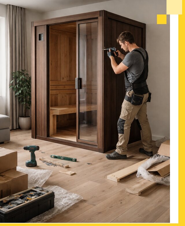 Установка и производство мини саун под ключ в Климовске