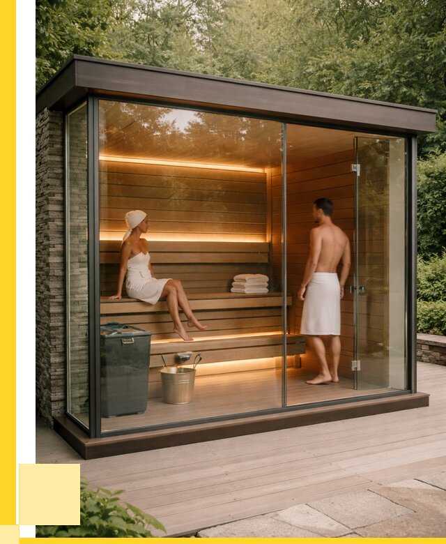 Сауна стеклянная и двери для сауны в Климовске от 253200 р. | ЭриданКлс