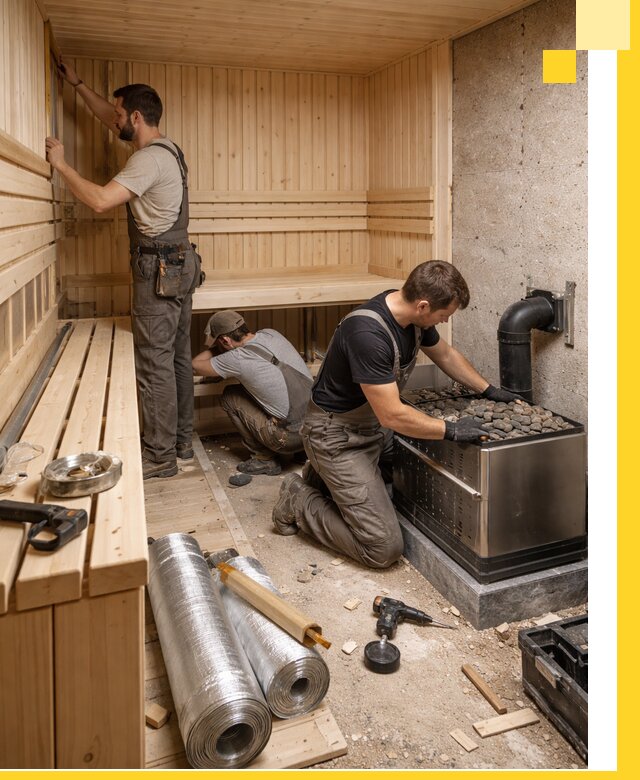 Индивидуальные сауны на заказ в Климовске под ключ, проект и монтаж