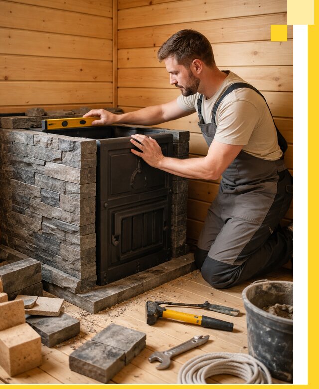 Производство и установка печей для саун под ключ в Климовске