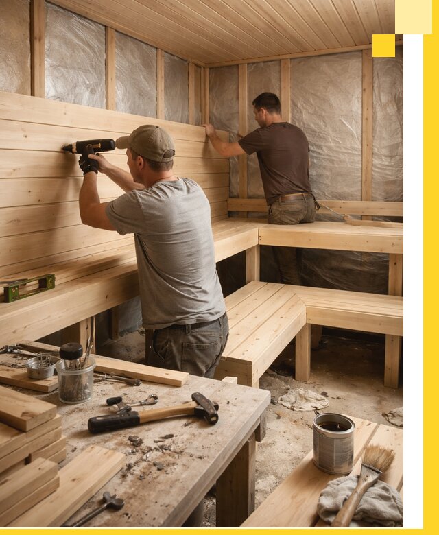 Профессиональная отделка бань и саун под ключ в Климовске