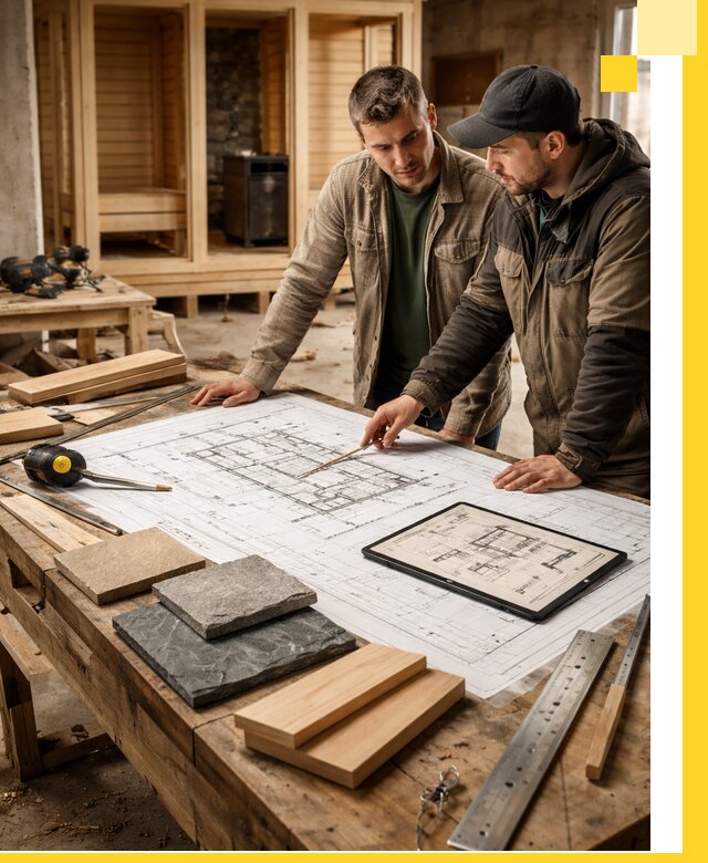 Проекты бань под ключ и планы строительства в Климовске