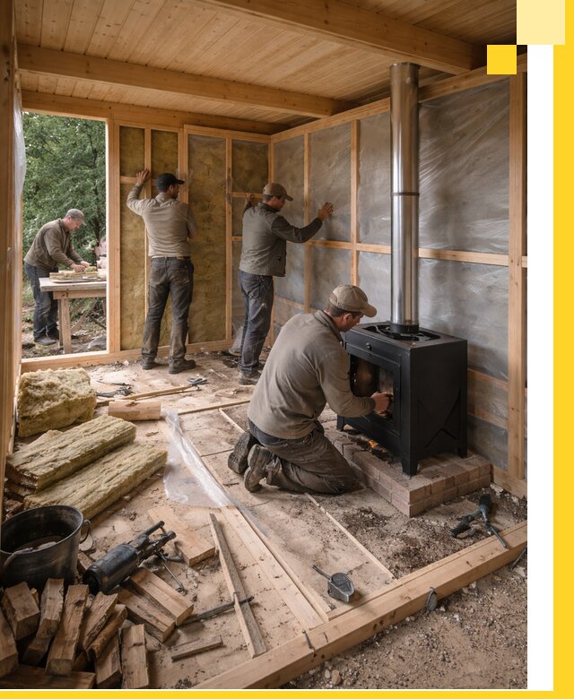 Профессиональный монтаж бань под ключ в Климовске для дома