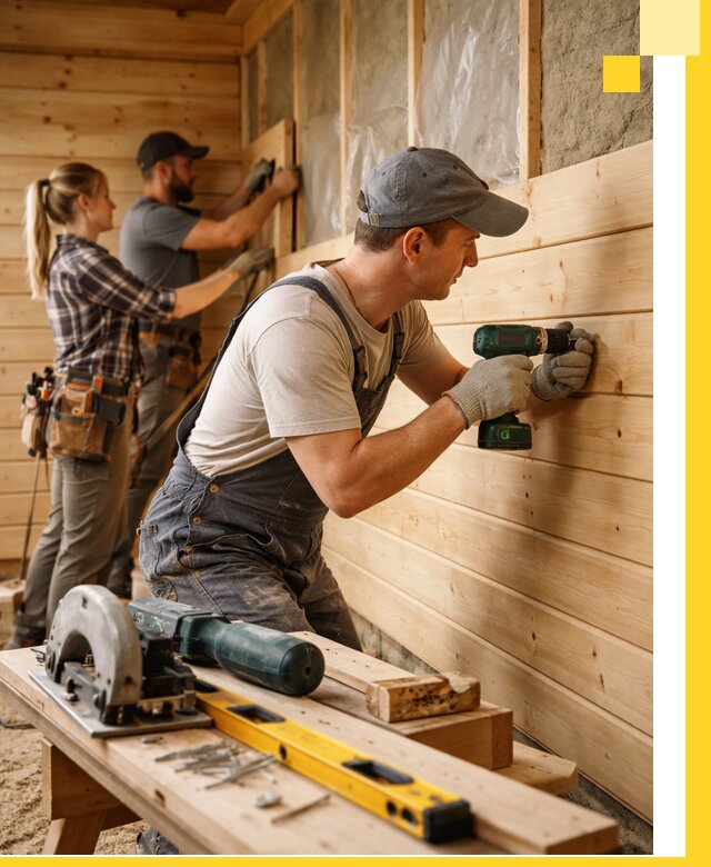 Обшивка бань под ключ в Климовске: отделка стен и потолков