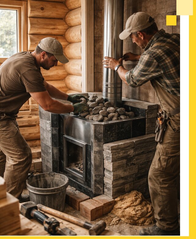 Строительство и отделка русских бань под ключ в Климовске