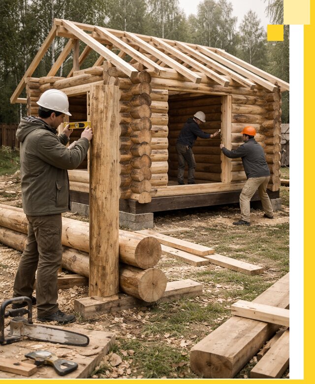 Строительство бань для дачи под ключ в Климовске с доставкой и монтажом