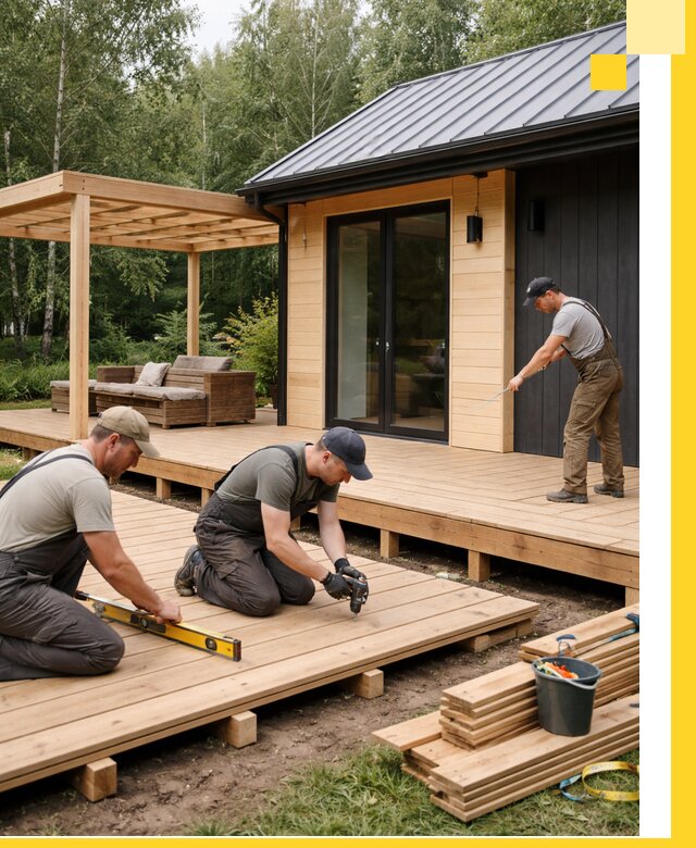 Строительство бань с террасой и бассейном под ключ в Климовске