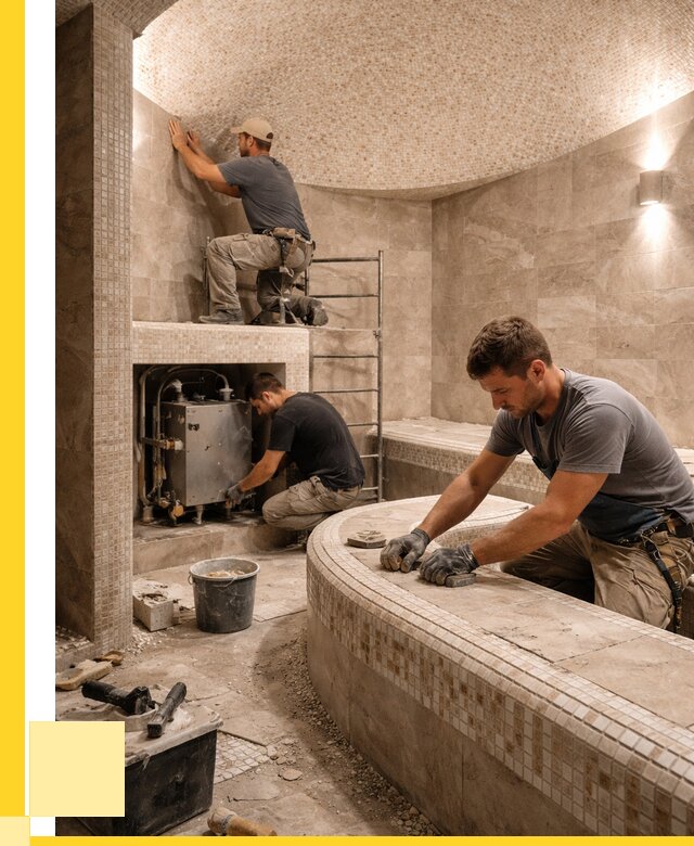 Монтаж хамамов под ключ в Климовске от 253200 р. ЭриданКлс