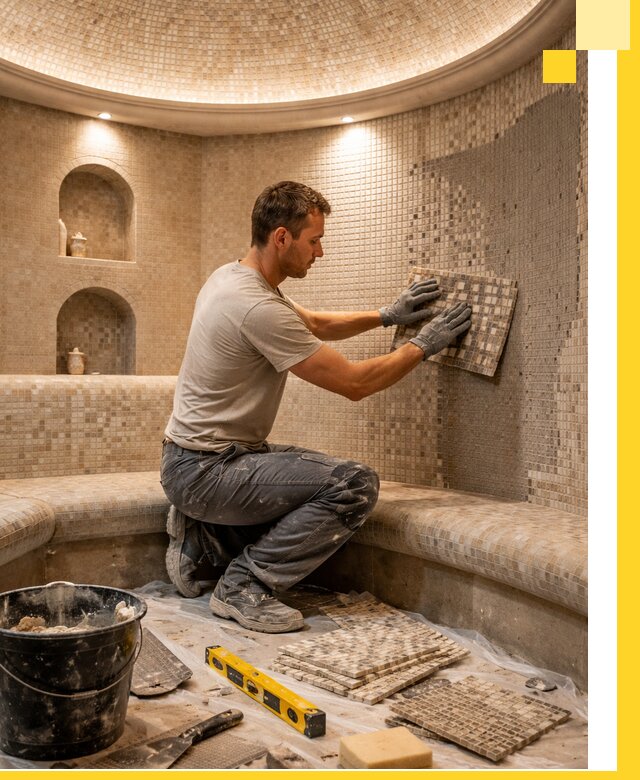 Устройство и монтаж домашнего хамама под ключ в Климовске