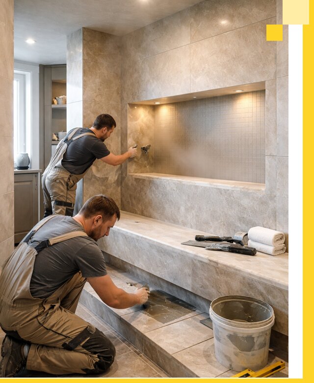 Профессиональное строительство хамама в квартире в Климовске