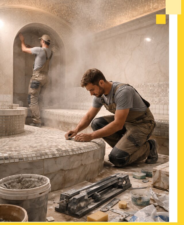 Профессиональный дизайн хамама и SPA под ключ в Климовске