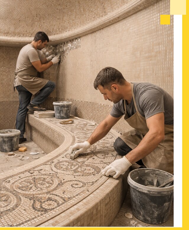 Плитка для хамама в Климовске, укладка, подбор и поставка