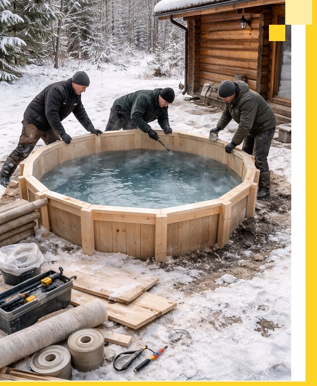 Изготовление и установка ледяных купелей под ключ в Климовске