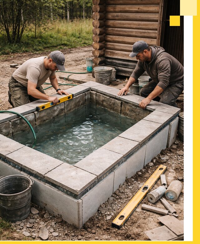 Изготовление и установка холодных купелей под ключ в Климовске